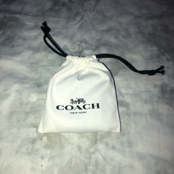 NWT Coach Open Circle Necklace and Tea Rose Stud Earrings Set - Picture 2 of 4